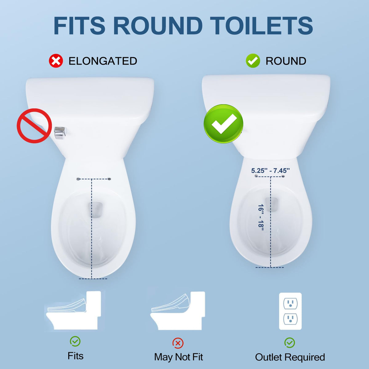 IYTATA bidet seat warm water and built-in dryer provide cozy comfort after washing.