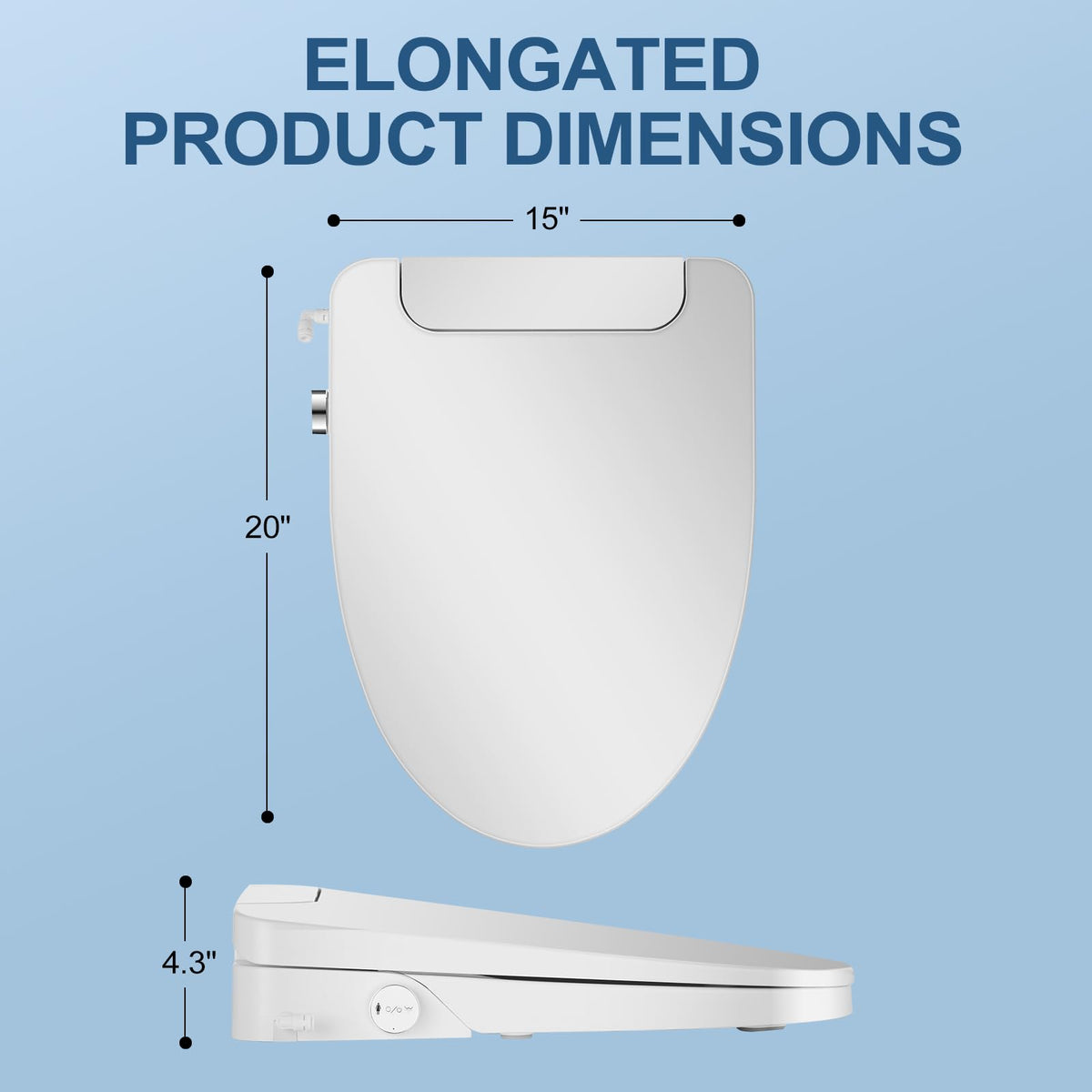 IYTATA soft-close lid prevents slamming for quiet use