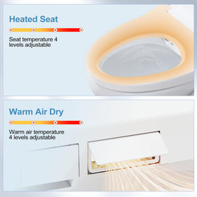 IYTATA electric bidet seat warm water option ensures comfortable cleansing during chilly mornings