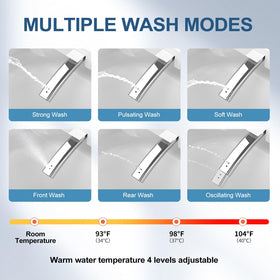 IYTATA electric bidet seat rear wash highlights thorough hygiene with adjustable spray strength.