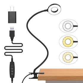 iZELL Desk Lamp with a clip-on clamp for secure mounting and flexible positioning.