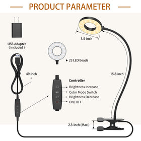 iZELL desk lamp package includes adapter and 24-month warranty.
