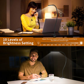 Izell LED desk lamp with 77 LEDs for even lighting