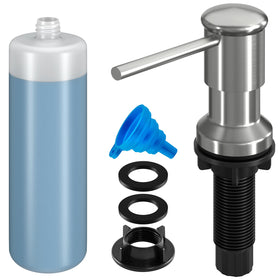 Izolor dish soap dispenser with brushed nickel finish for a stylish, durable kitchen.
