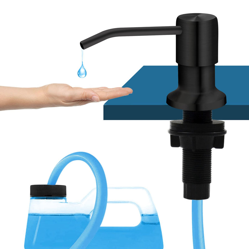 Izolor kitchen sink dispenser with 47in tube for mess-free refills