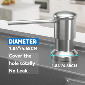 Izolor kitchen sink dispenser top-refill design enables easy, mess-free refills.