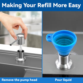 Izolor multi-purpose soap or lotion dispenser for kitchen, bath, or RV.