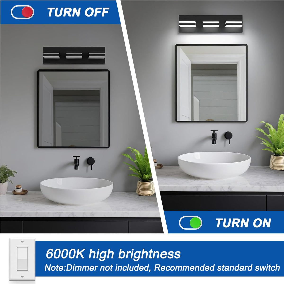 IZORRO 16-inch 3-light fixture fits compact mirror setups beautifully.