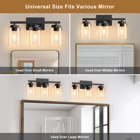 IZORRO 3-light vanity over mirror suitable for living spaces