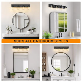 IZORRO black finish aligns with matte black bathroom fixtures and hardware.