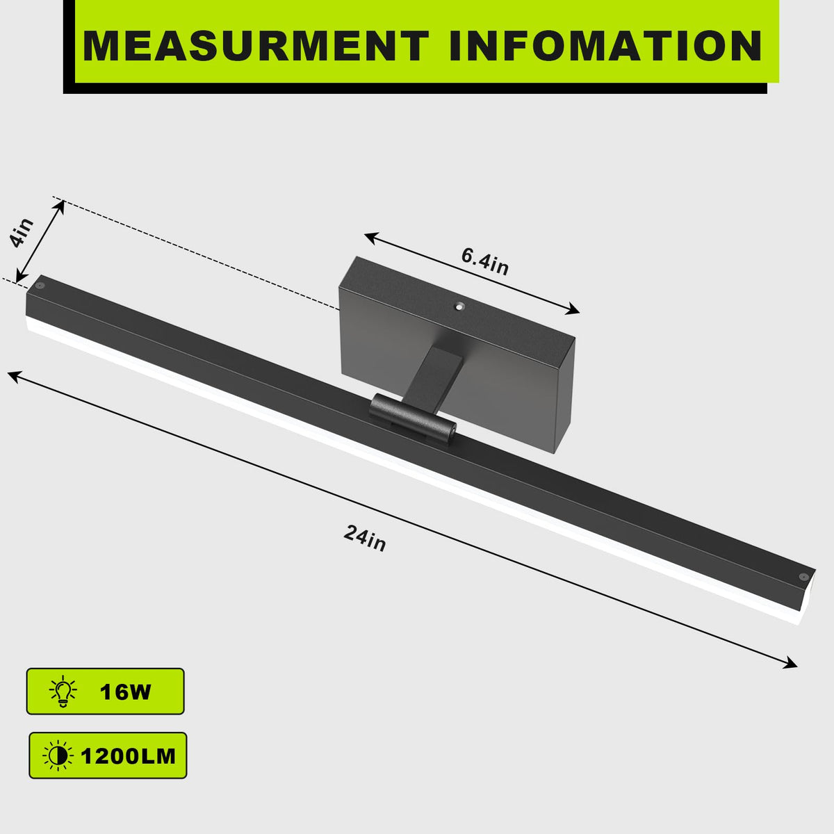 IZORRO IP44-rated bathroom light showing durable backplate