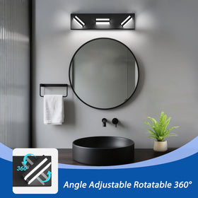 IZORRO matte black wall light offers 360-degree rotation for versatile angle control.