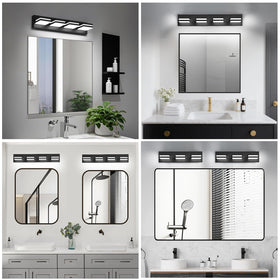 IZORRO minimalist vanity lighting suits round or square mirrors.