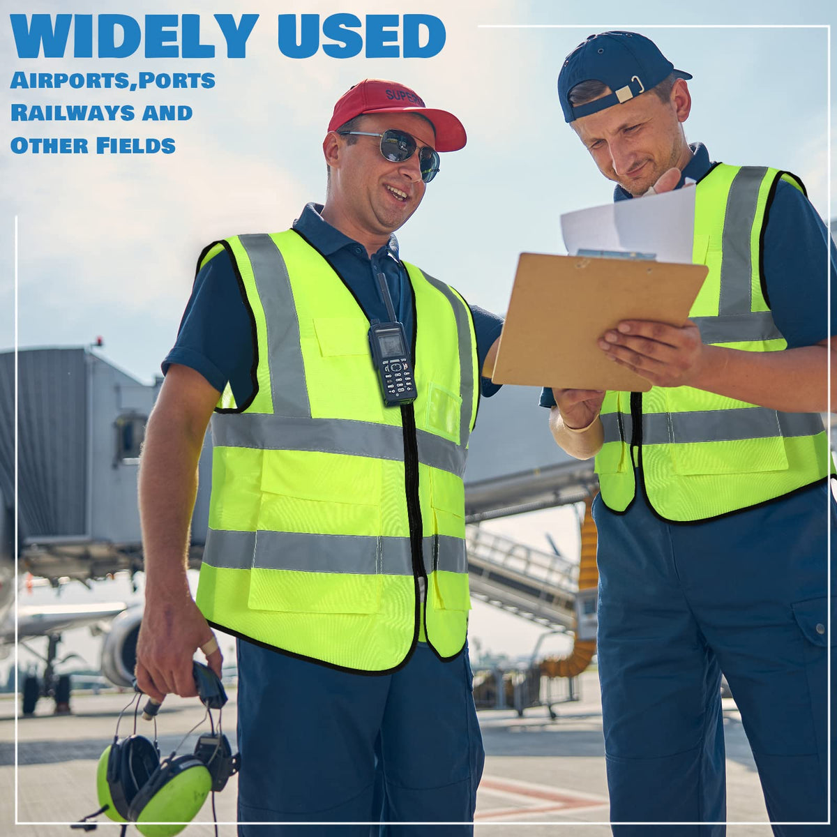 JaGely zipper-closure safety vest is easy to put on and off