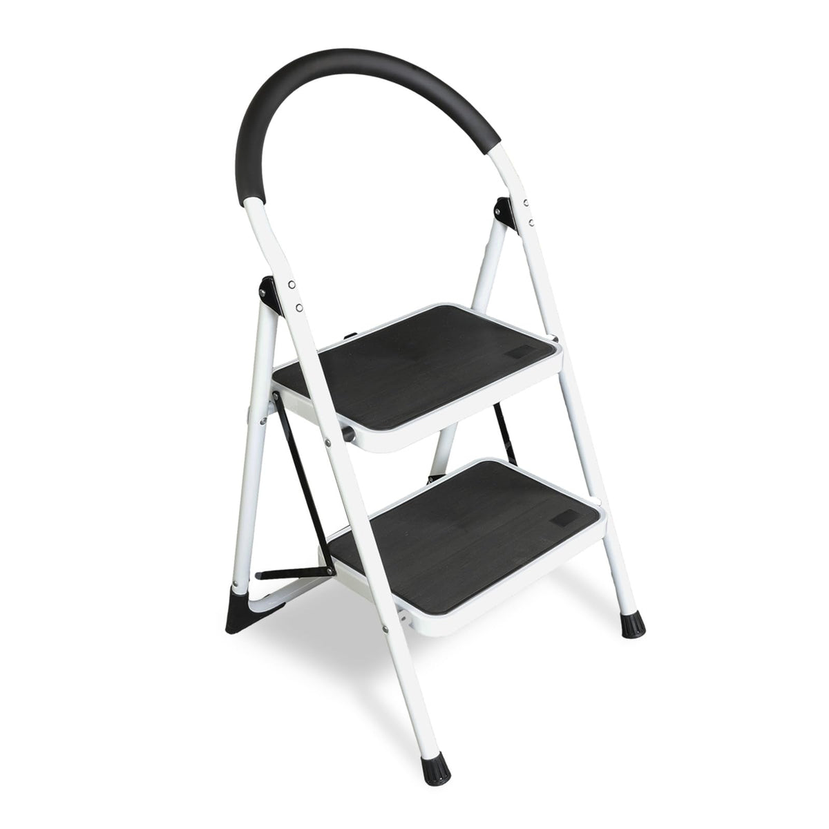Jack Boss 2 Step Ladder folded compact for easy storage and transport