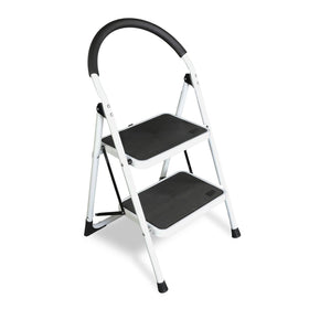 Jack Boss 2 Step Ladder folded compact for easy storage and transport