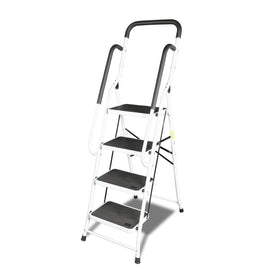 Jack Boss 4-step ladder folded compact for easy storage