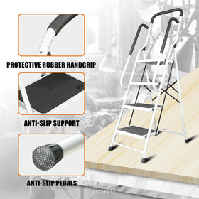 Safety locking mechanism and dual side handles on Jack Boss ladder