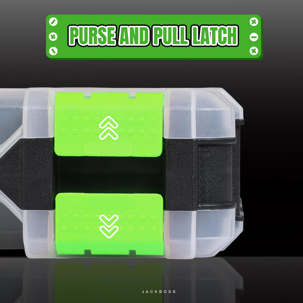 Jack Boss double sided design provides extra space for larger items.