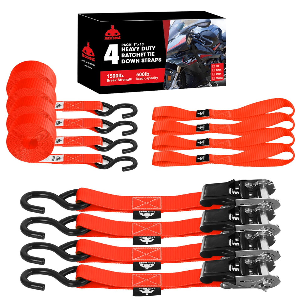 Jack Boss ratchet buckle demonstrating secure locking for cargo