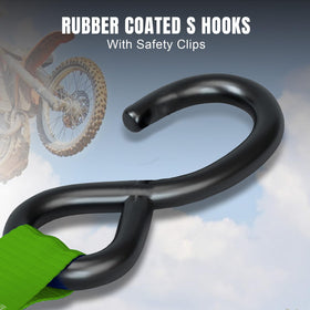 Jack Boss soft loops secure irregular shapes without scratching surfaces.