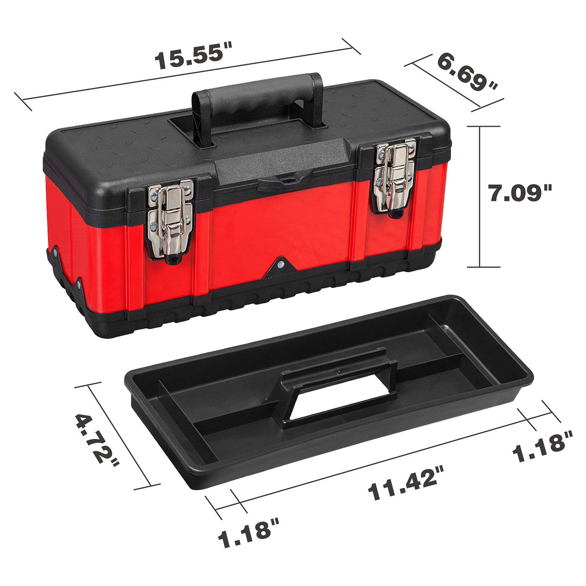 Compact, portable design of the Jack Boss steel tool box