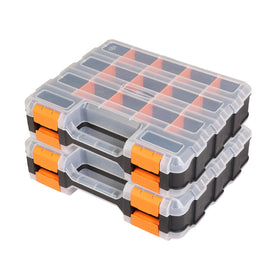 Jack Boss toolbox with transparent lid for quick part identification.