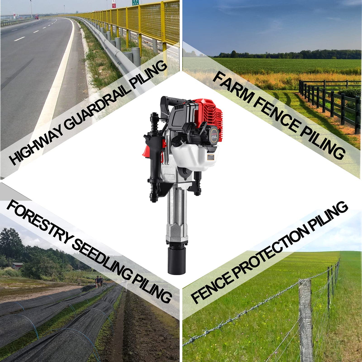 JackChen T-post driver cooling vents enabling long, smooth operation on site