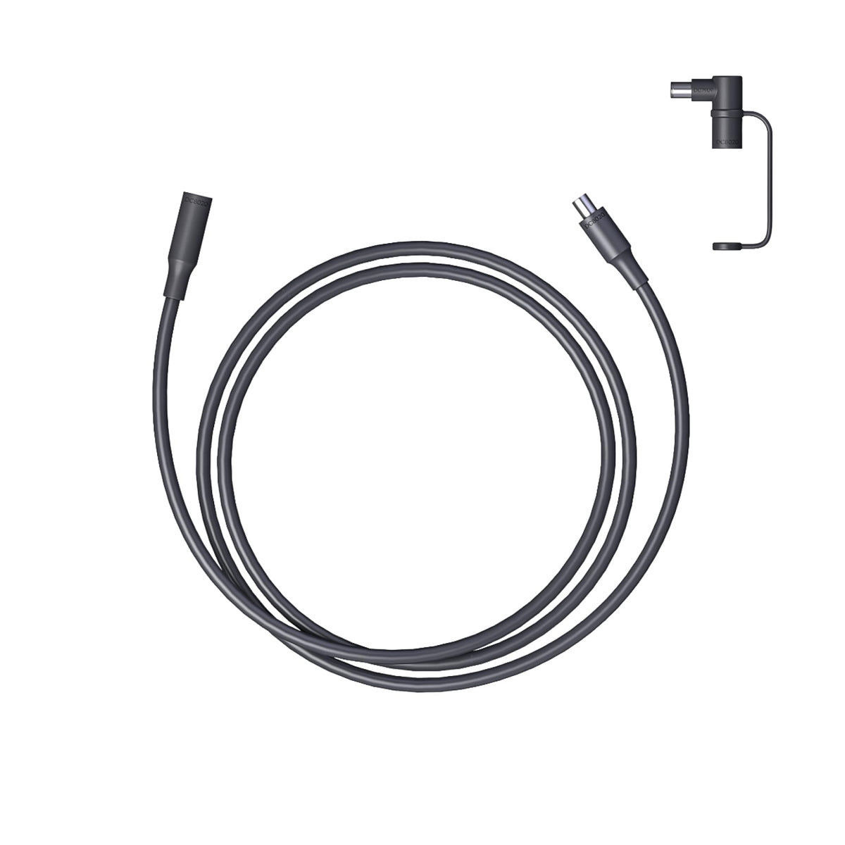 Jackery DC extension cable 16.4 ft black side view for flexible solar setup