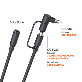 Jackery DC extension cable 16.4 ft coiled demonstration in outdoor setup