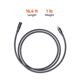 Jackery DC extension cable 16.4 ft in-use with solar panel setup