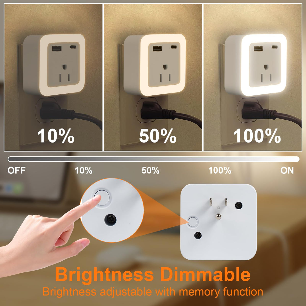 JackonLux emergency backup mode provides light during power outages for a few hours.