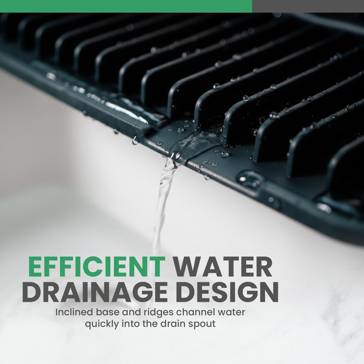 Jacks One Stop Shop 6-degree slope design drains water quickly.