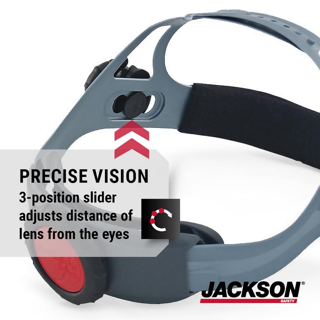 Jackson Safety 370 headgear moisture-wicking sweatband keeps skin dry.