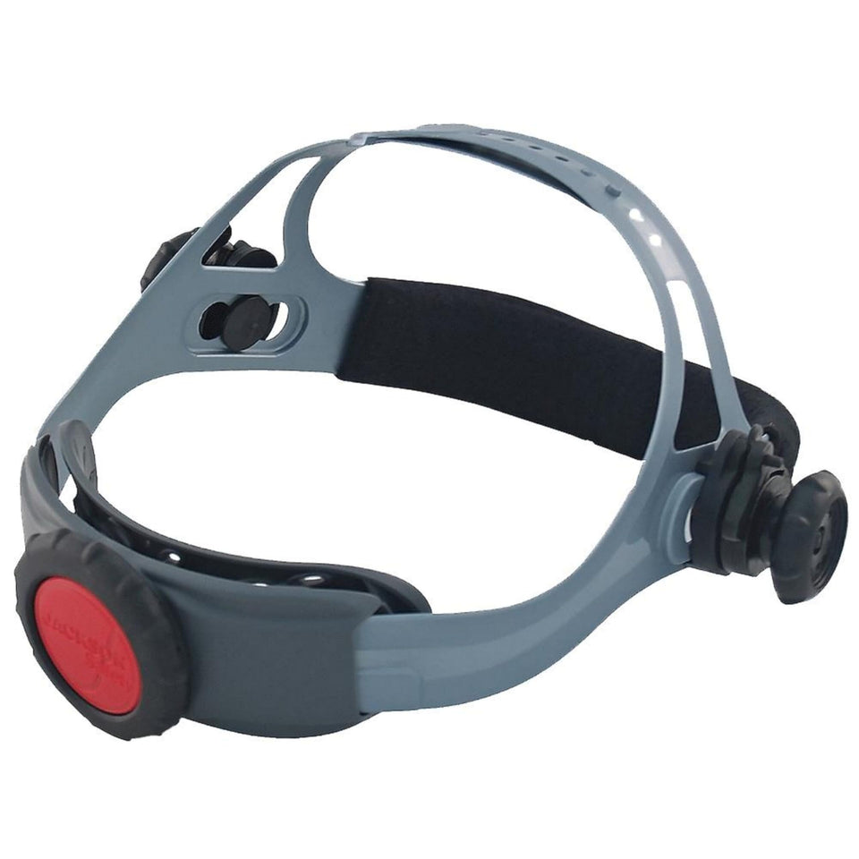 Jackson Safety 370 headgear oversized-adjuster-knob enables glove-friendly sizing.