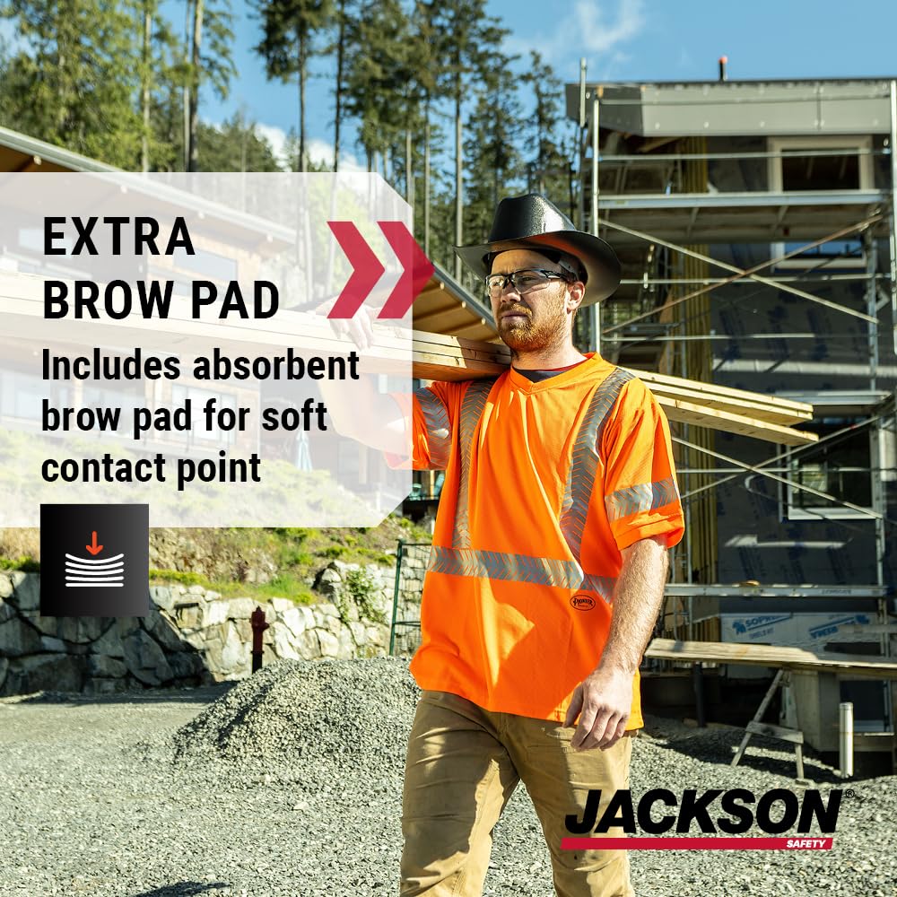 Jackson Safety Cowboy Hard Hat 4-point suspension delivers adjustable, comfortable fit.