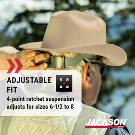 Jackson Safety cowboy hard hat brow pad keeps sweat away