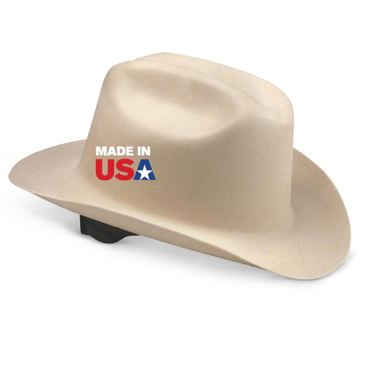 Jackson Safety Cowboy hard hat front view with full brim shade and protection