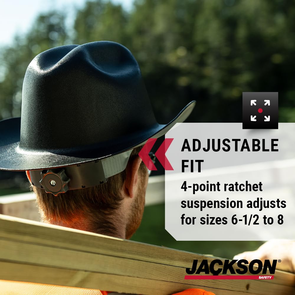Jackson Safety Cowboy Hard Hat non-vented shell for consistent protection.