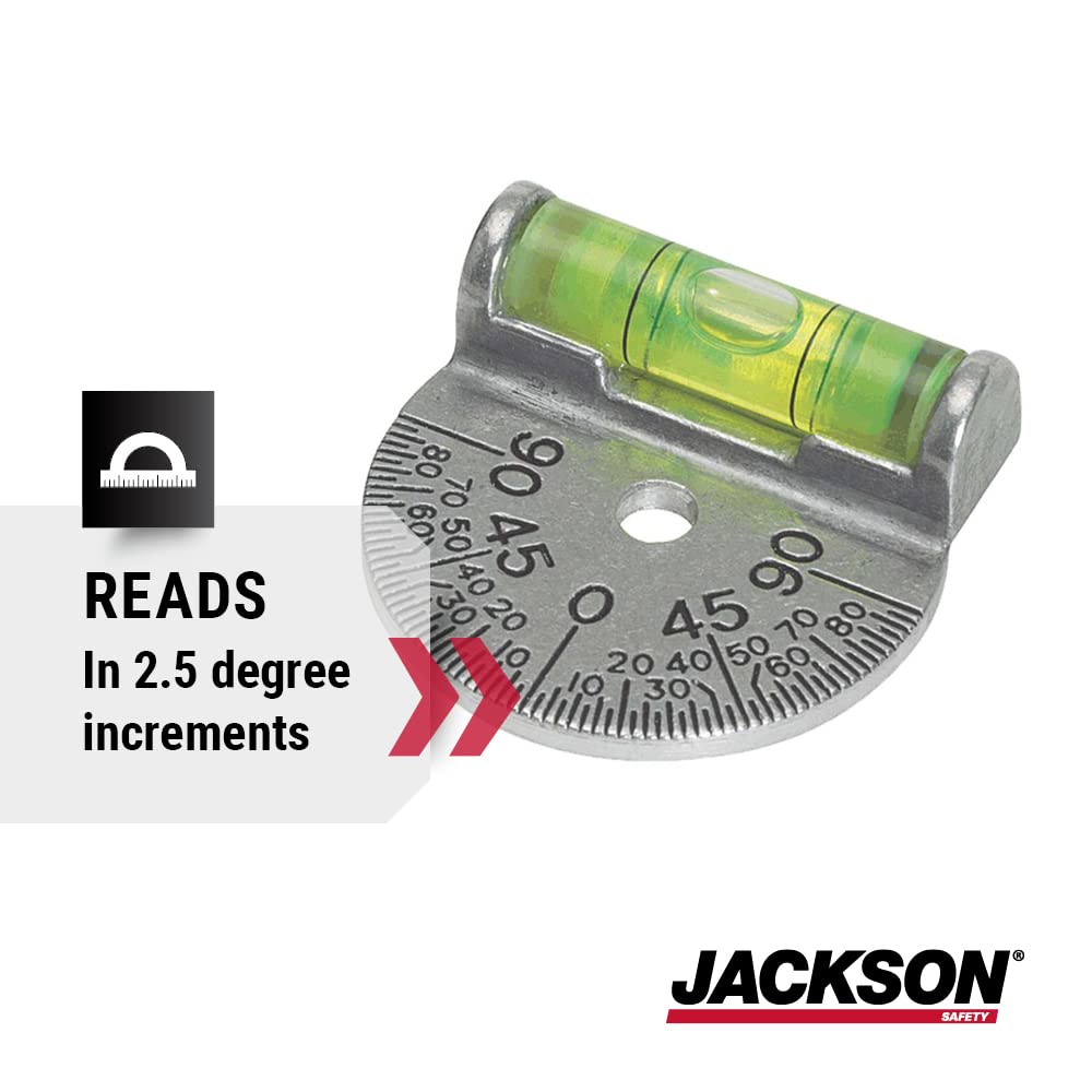 Jackson Safety DSL bubble protractor for quick, accurate checks.