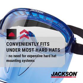 Jackson Safety GPL500 offers a panoramic clear view for wide visibility