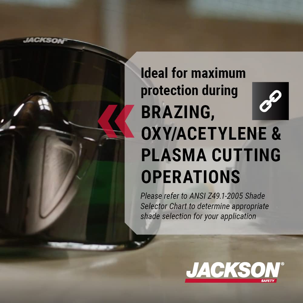 Shade 5 IR lens on GPL550 enhances visibility during high-heat cutting.
