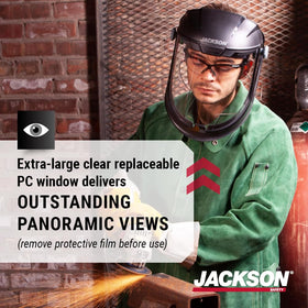 MaxVIEW crown protection shields from overhead hazards