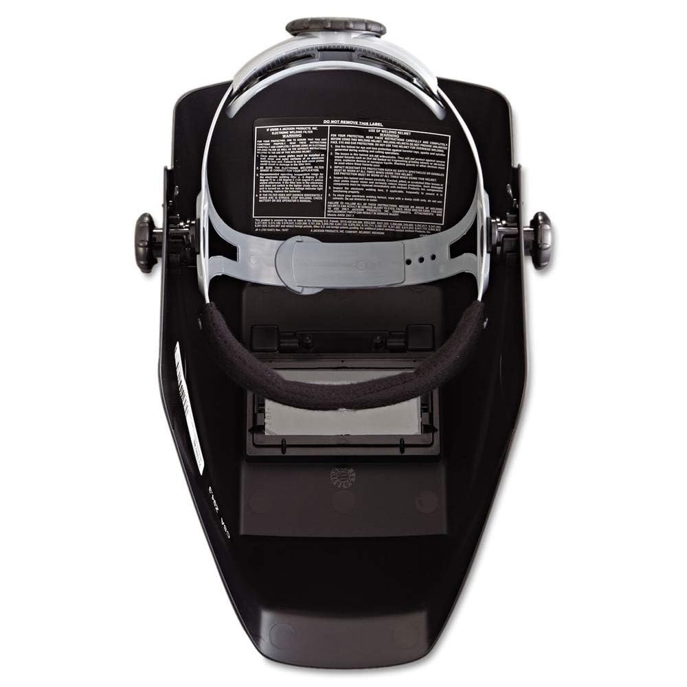 Jackson Safety WH10 HSL 2 helmet with extended front protecting the throat from sparks