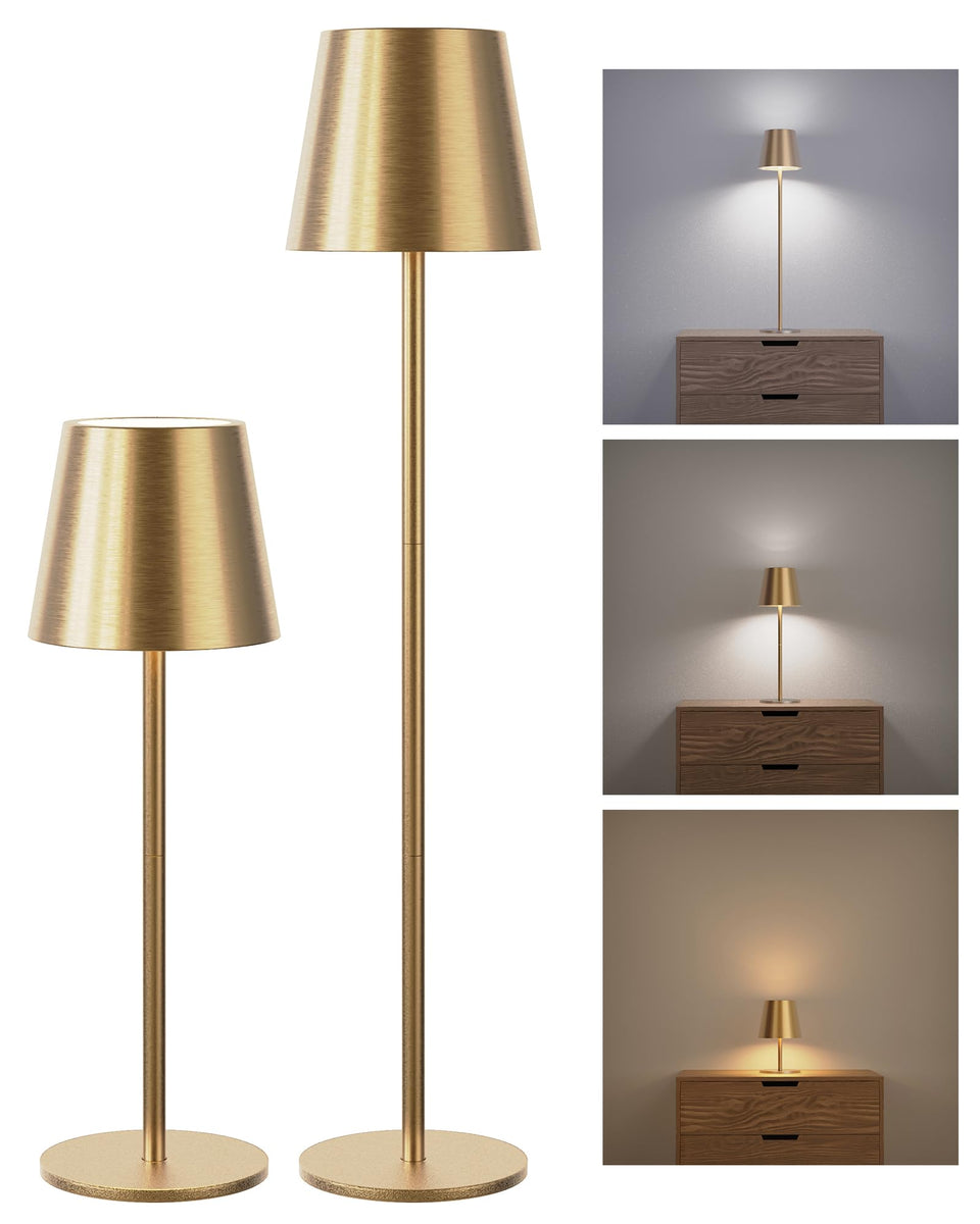 JACKYLED cordless table lamp with 3-height setup for versatile lighting at home.