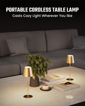 JACKYLED lamp creates ambient light for indoor dining or outdoor gatherings