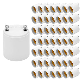 JACKYLED GU24 to E26/E27 adapter closeup with compact design for easy installation