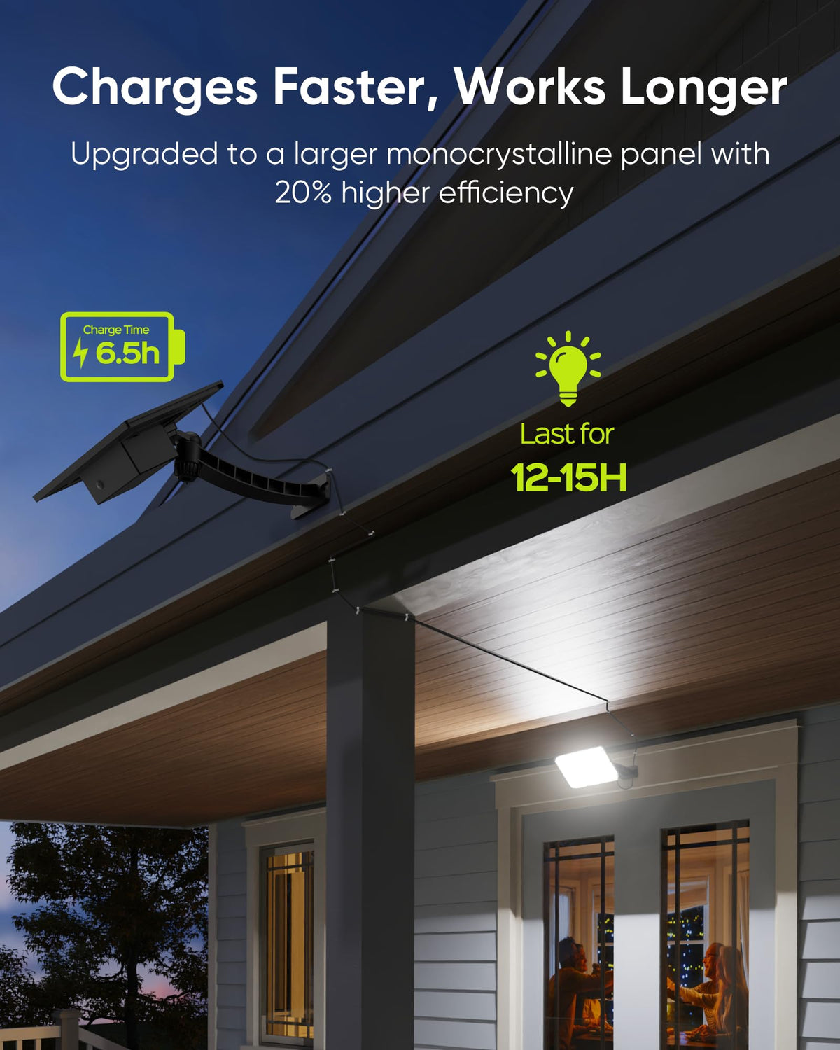 JACKYLED IP65 waterproof construction withstands rain and snow.