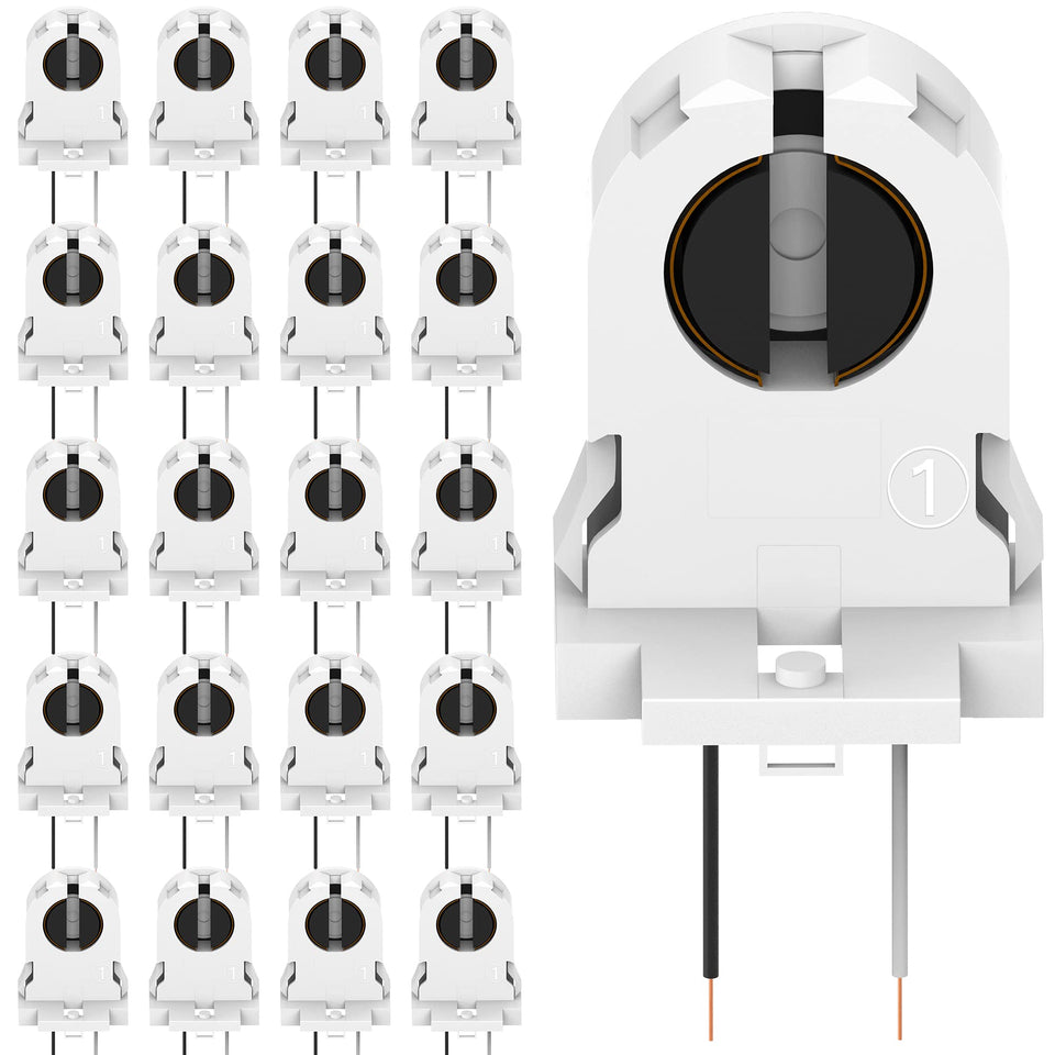 JACKYLED T8 lamp holder with wires for easy retrofit
