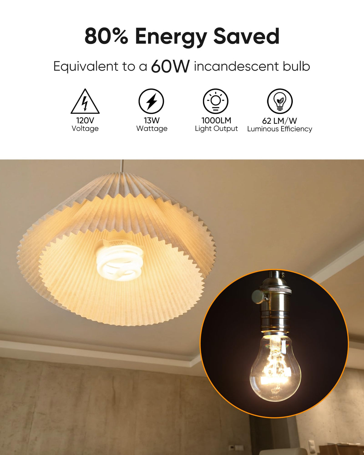 JACKYLED 2700K soft white glow creates cozy spaces without glare.